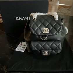 Chanel Small Duma Backpack Lambskin Black