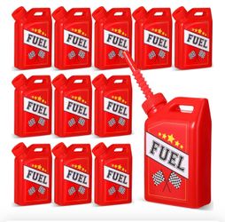 Mifoci 12 Pack Race Car Fuel Can Cups Set 11 oz Car Fuel Can Drinking Cups with Straw Racing Car Theme Birthday Party Favor