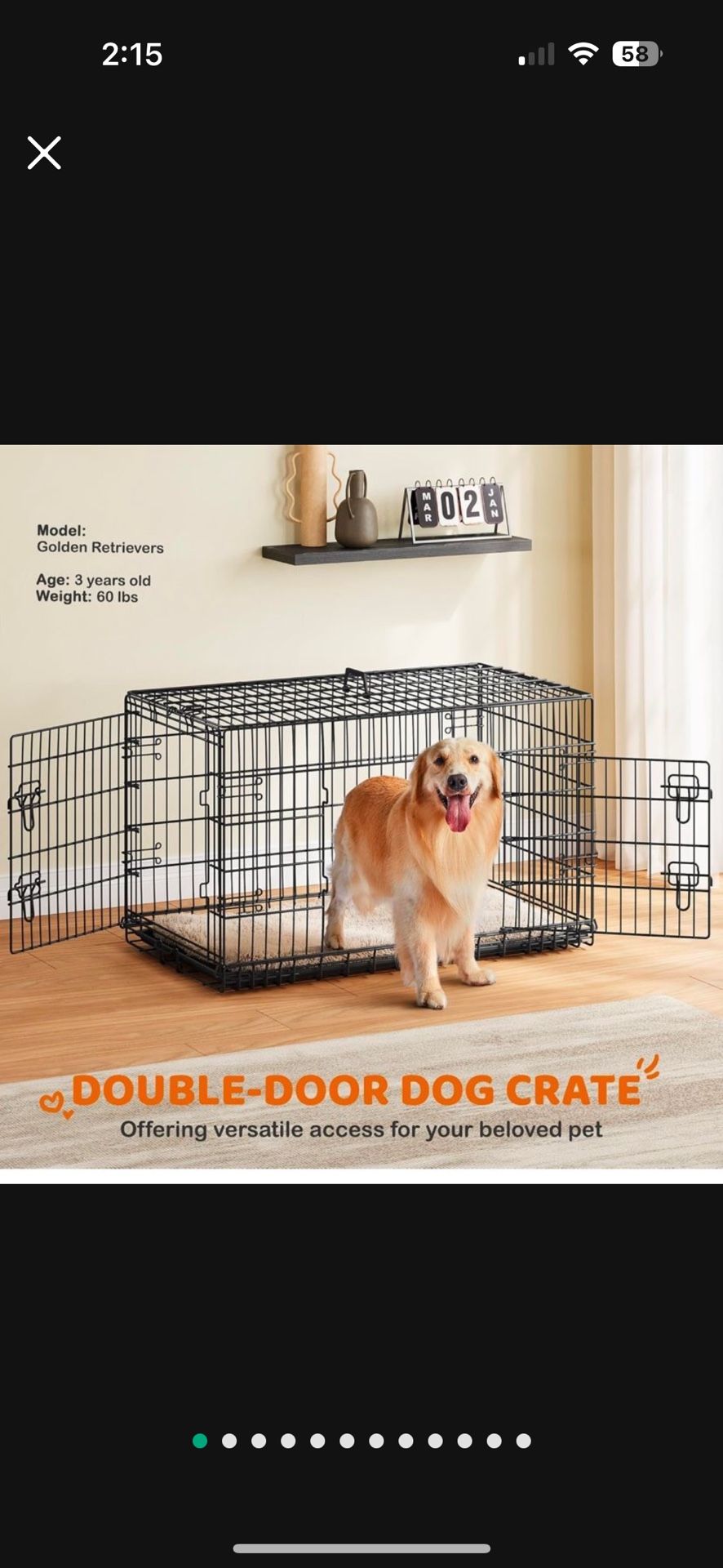 42” Wire Dog Crate