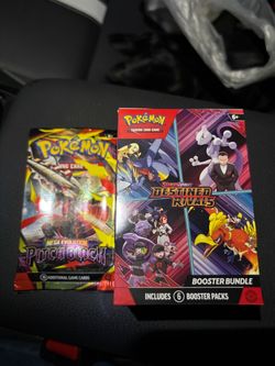 Pokemon Destined Rivals Booster Box and Pitch Black pack