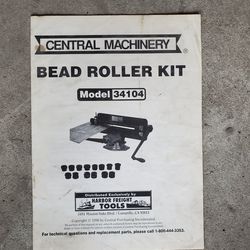 Bead roller kit