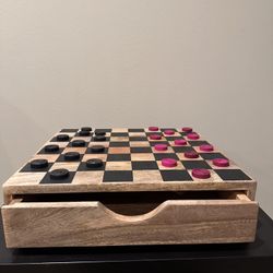 NEW- Checkerboard- Wood