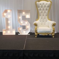 Trone Chair Gold And Silver