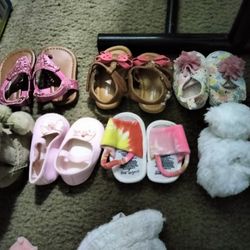 Shoes Lot And Bow And Hat
