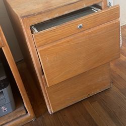 Oak Two Drawer Filing Cupboard