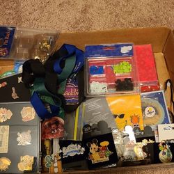 Lots Of Old Disney Pins And Other Disney Goods