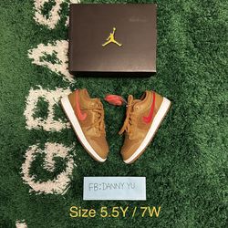 DS Brand New Jordan 1 Low Utility Teddy Bear (GS) - Size 5.5 / 7W
