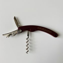 Valentine’s Day! Famous Giordano Stainless Corkscrew-Bottle Opener. New. Very efficient do-it-all 3-tool instrument. Ergonomic handle. 5-turn worm. In