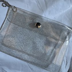 Clear Glitter Card Wallet