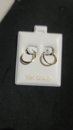 10k solid gold hoops
