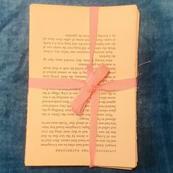 70 - 6” By 8” Ripped Out Off White Book Pages I 