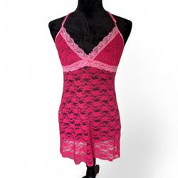 Cosmopolitan Pink Lace Lingerie Chemise Size Medium