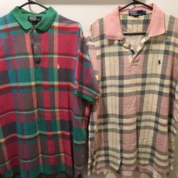 Polo Pink Pony Plaid Shirt ( Sold Individually) 