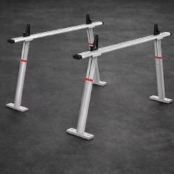 New In Box Universal Aluminum Adjustable Width And Height Pickup Truck Bed Ladder Utility Cargo Rack With Accessories