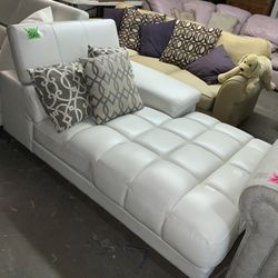 White Leather Couch Set 