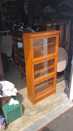 Mid-century style barrister bookcase Lawyer bookshelf