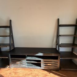 Tv Console And Bookshelves 