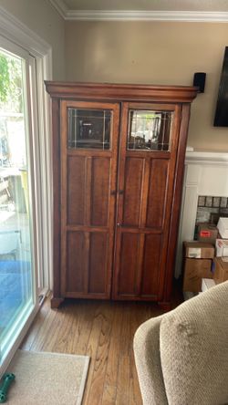 Craftsman style computer cabinet