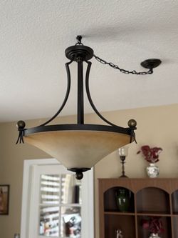Bronze Glass Bowl pendant light