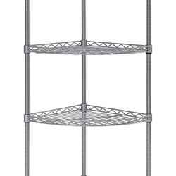 4 Shelf Steel Wire Corner Shelving Unit 