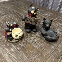 Bear Soap Dish Set