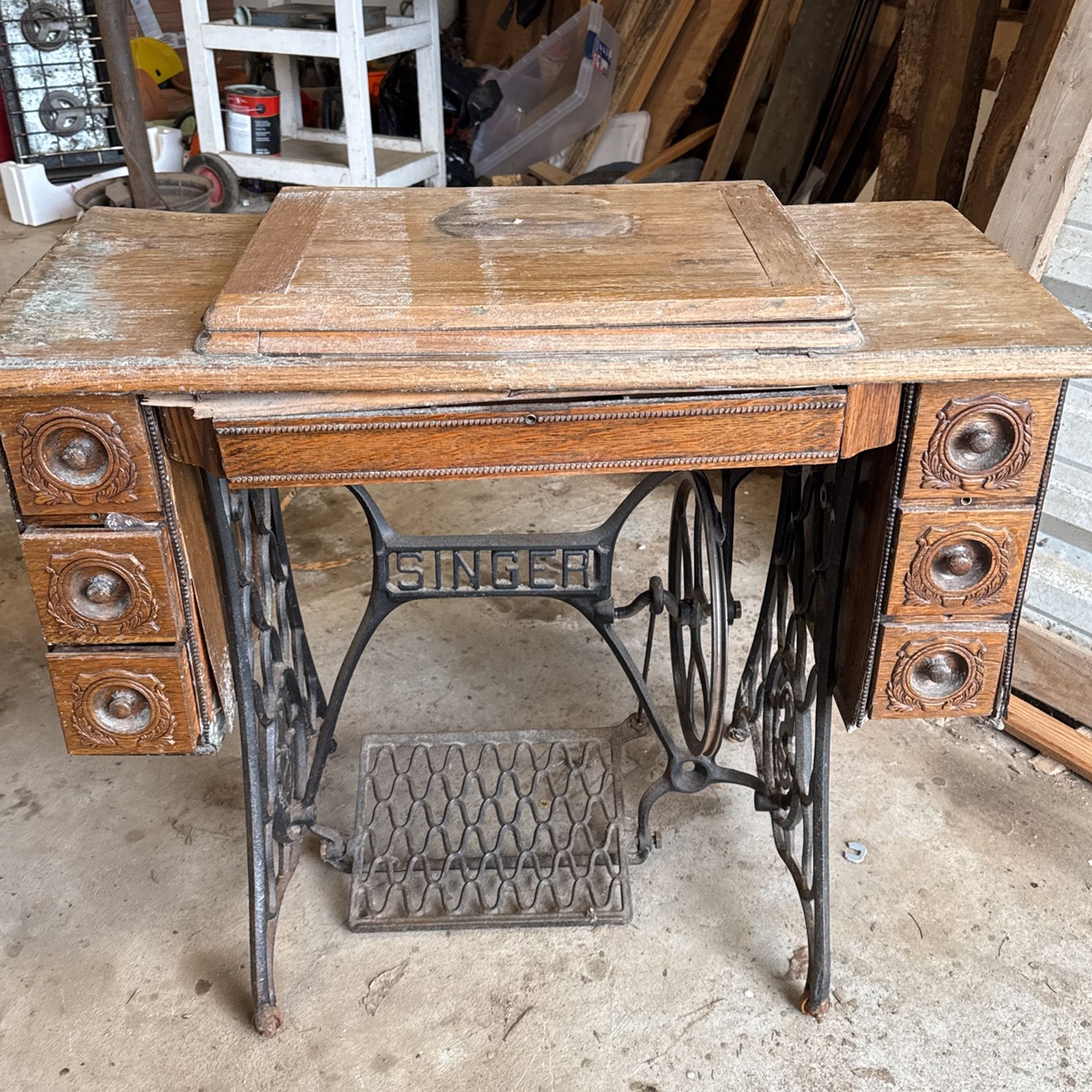 Antique sewing table
