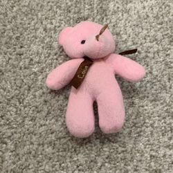 Mini Cute Pink Bear Keychain 