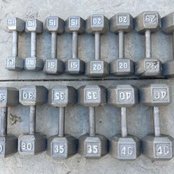 Iron Dumbbell Set (10, 15, 20, 25, 30, 35, 40 pounds—350 pounds total)