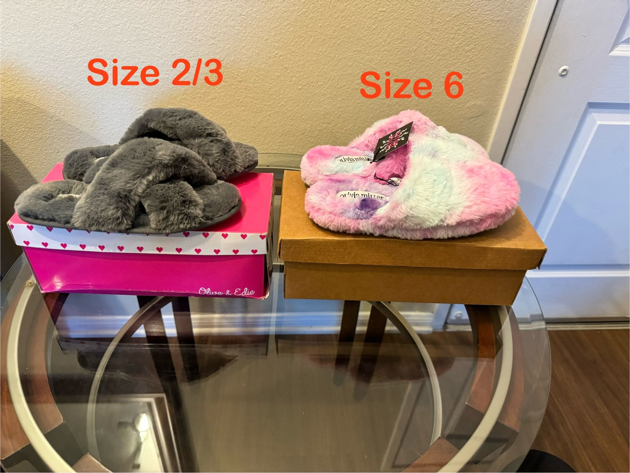 New Slippers Size 2/3 and 6