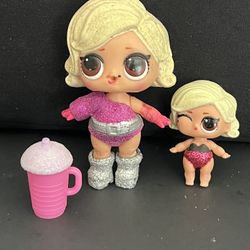 LOL SURPRISE DOLL - GLAMOUR QUEEN & LIL GLAMOUR QUEEN WITH CUP
