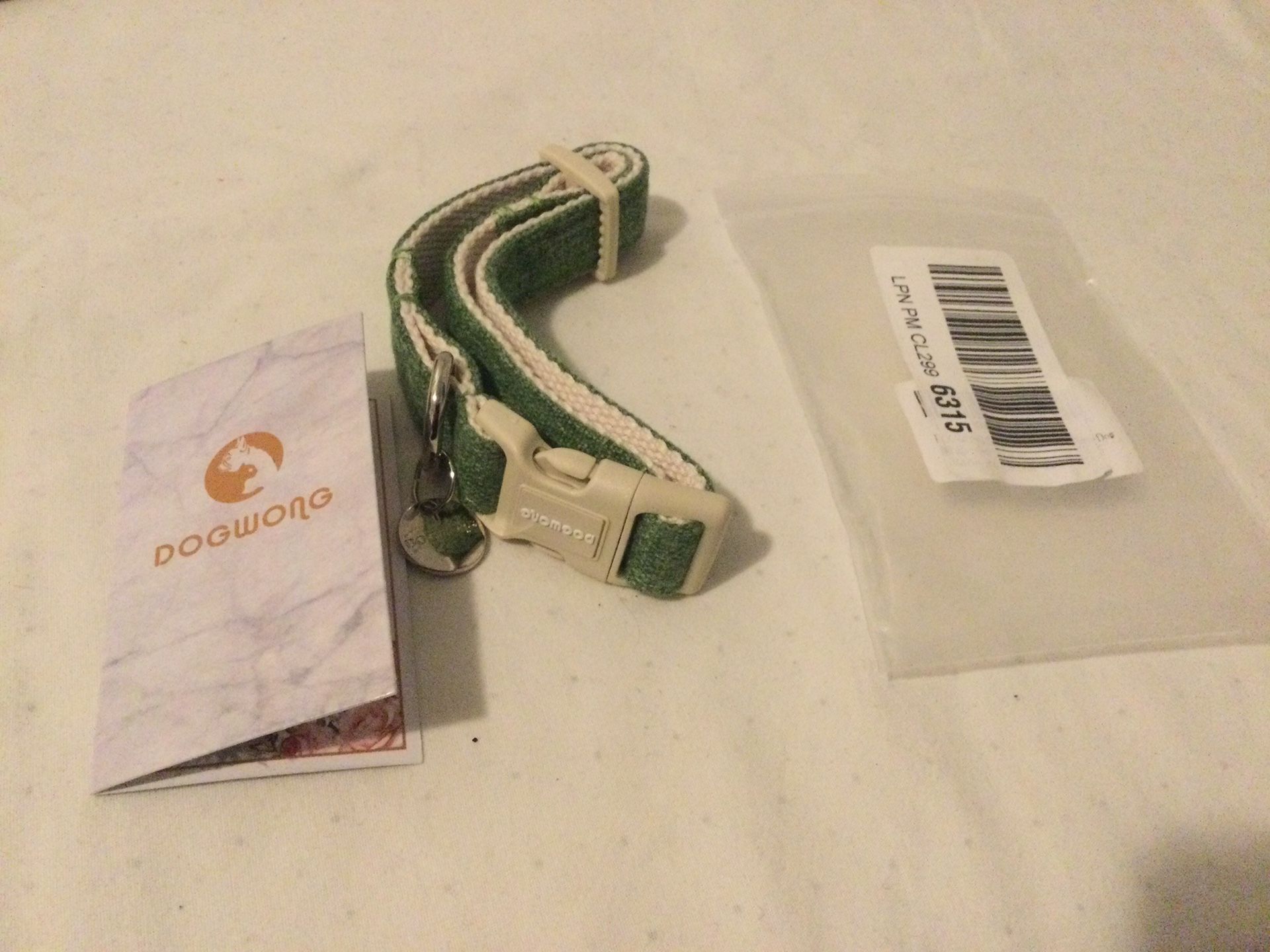 DOGWONG Cotton Dog Collar, Flamingo Pink Durable And Soft S🔥