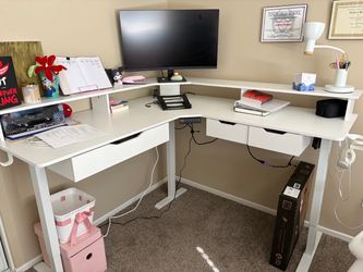 L-Shaped Electric Standing Desk