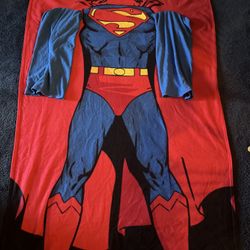 Superman Snuggle Arms Sleeves Blanket Very Large Size