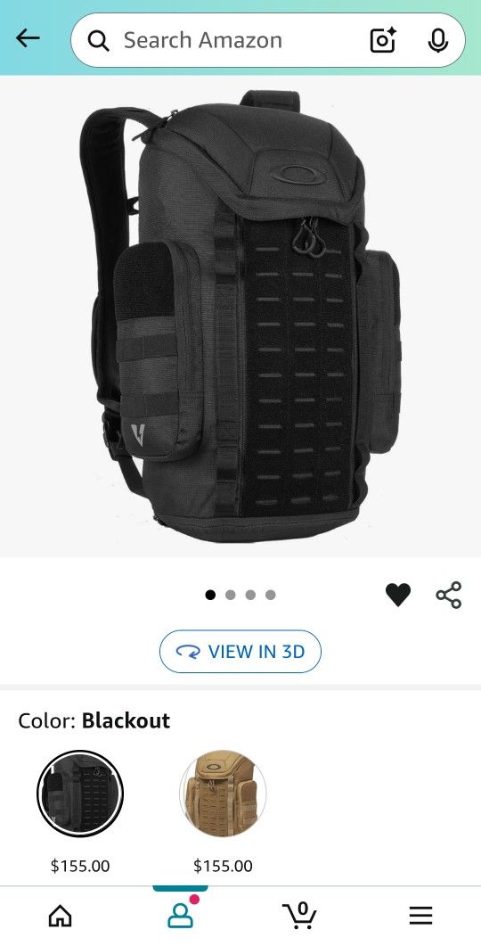 Oakley Link Pack Miltac, Blackout Backpack