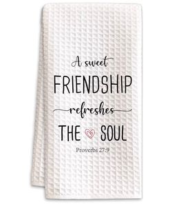 A Sweet Friendship Refreshes The Soul, Christian Gifts for Women Friends, Friendship Gifts for Christian Kitchen Towel Hand Towels, Hostess Gifts