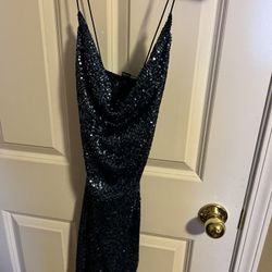 Blue Sparkly Strappy Dress