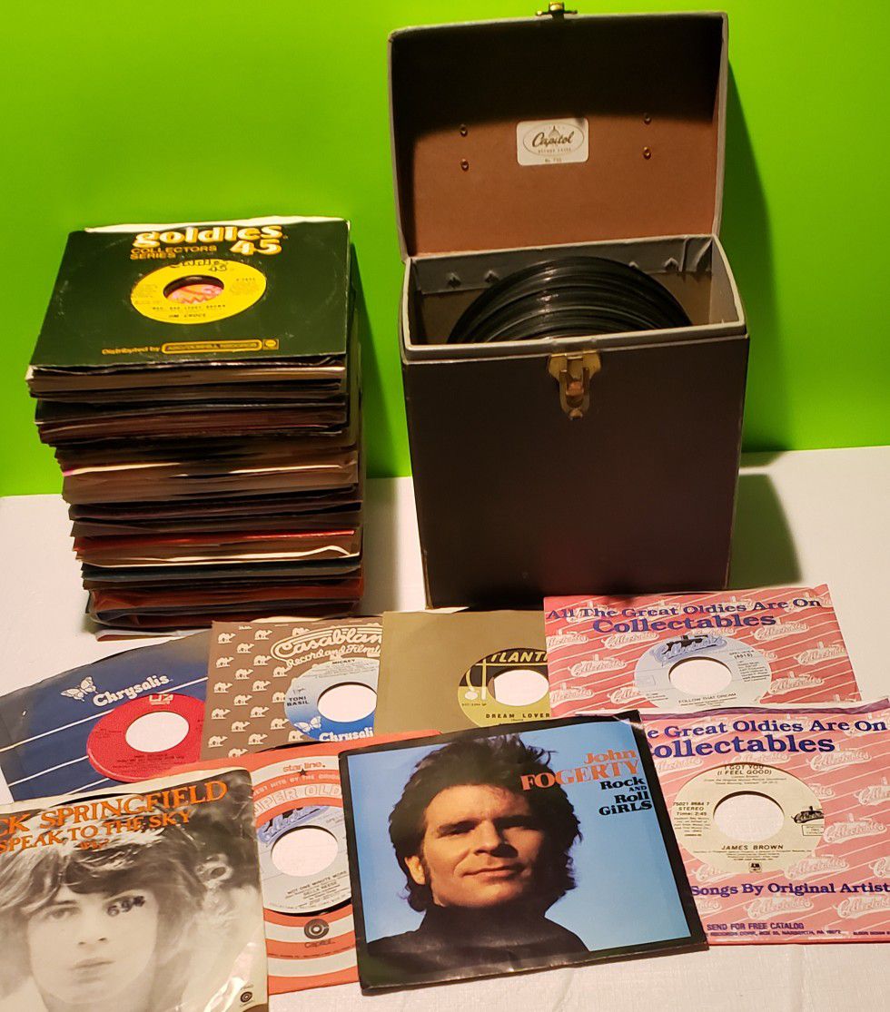 45s RPM Record + Case Lot of over 150 Records