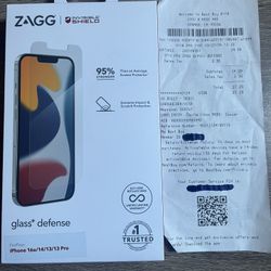 ZAGG invisible shield for iPhone 16e/14/13/13 Pro