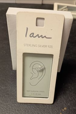 "I am" sterling silver ear cuff