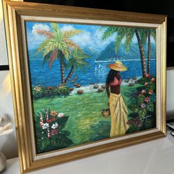 Large oil paint on frame 