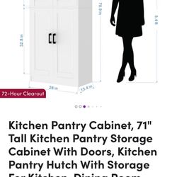 White Cabinet Storage Pantry