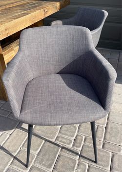 Moe’s Furniture Rhonda Arm Chairs x2 (gray)