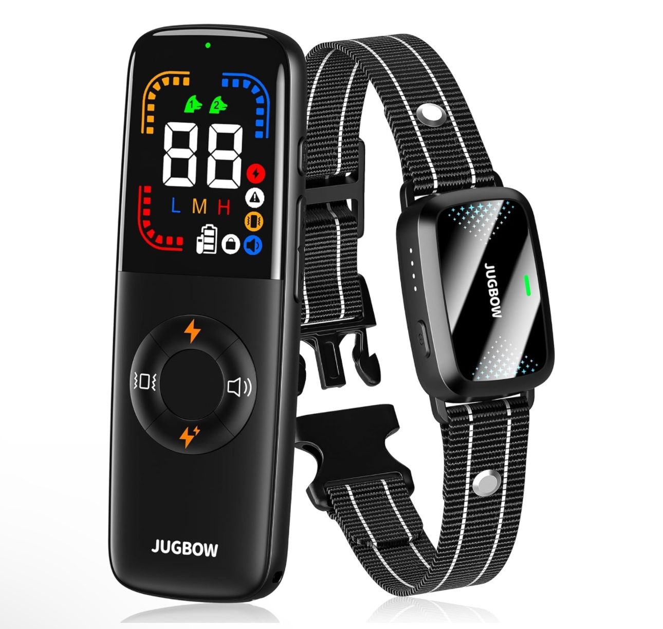 Dog Shock Collar - 1600FT Dog Training Collar with Remote Color Screen, IPX7 Waterproof Electric Collar with 4 Training Modes, Security Lock, Recharge