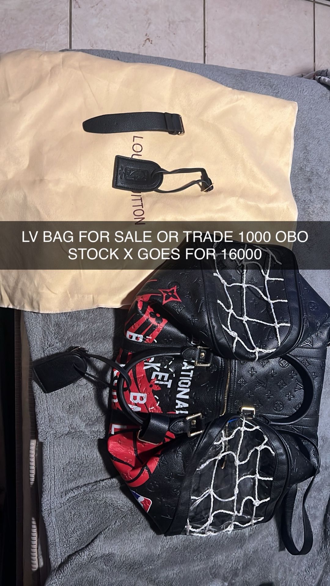 Louis Vuitton Duffel Bag X NBA