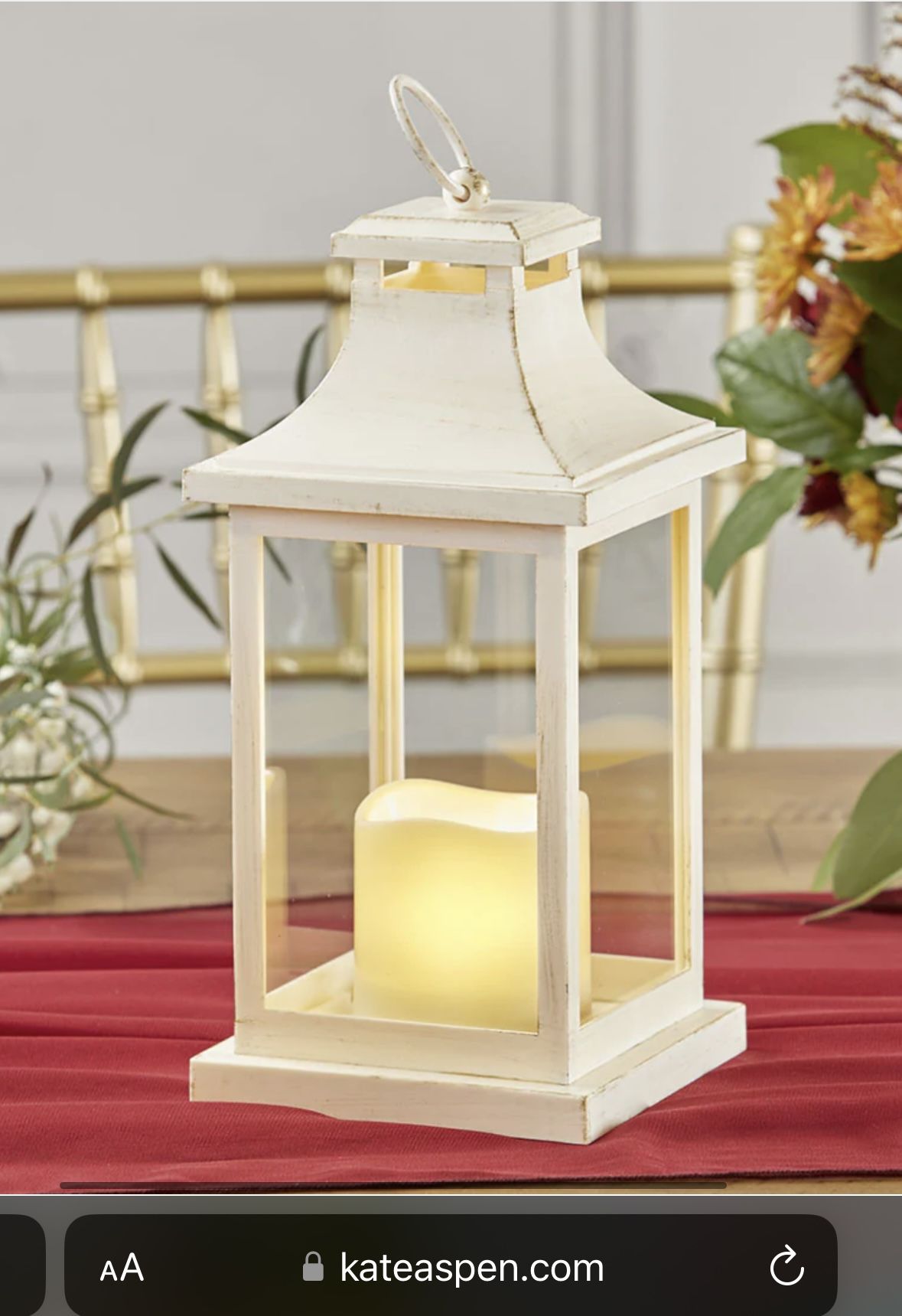LED Vintage Decorative Ivory Lanterns - Set Of 10 - Wedding / Seasonal Party Decor