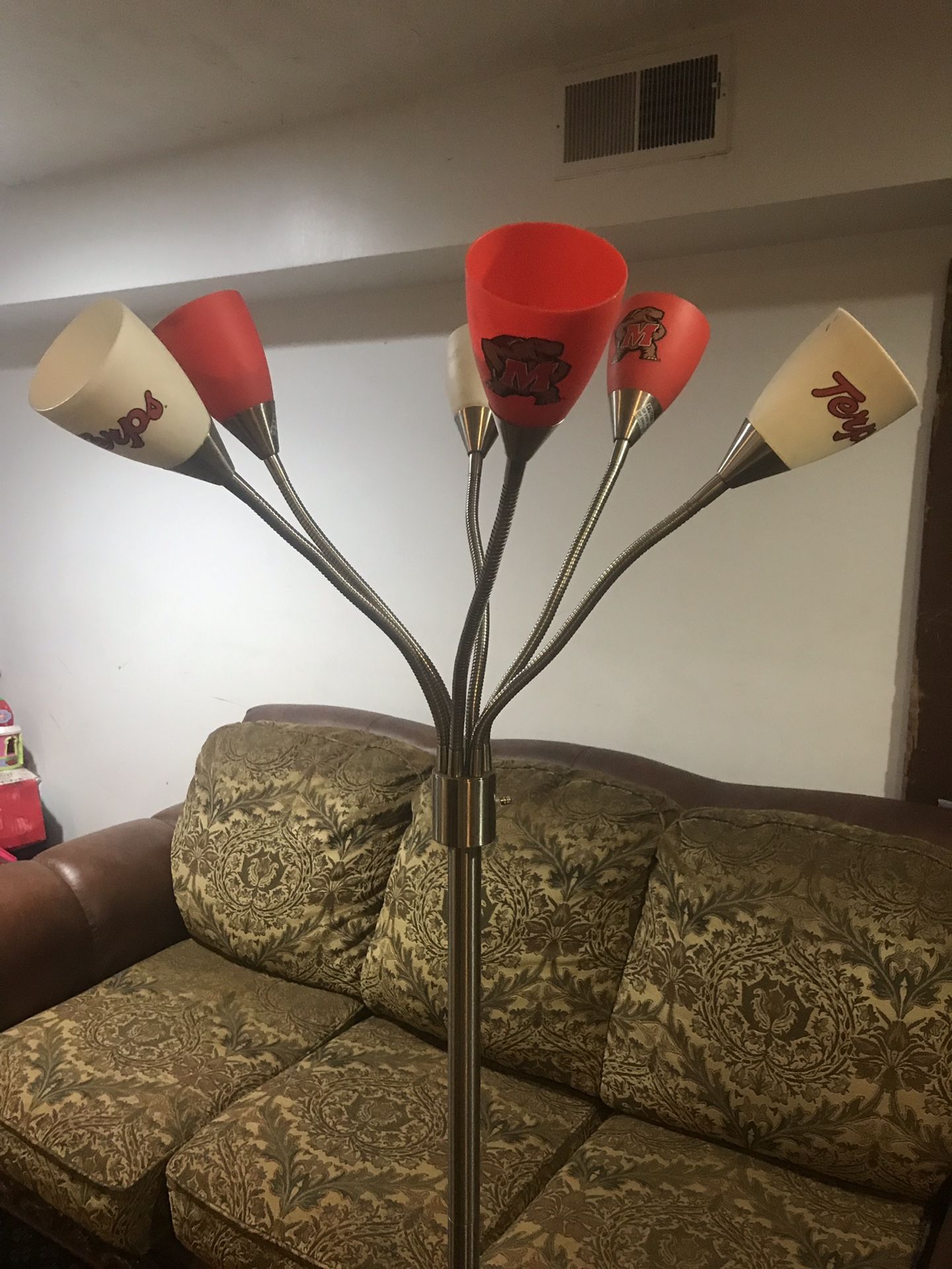 Floor lamp red and white