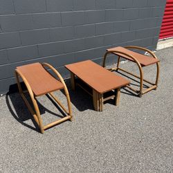 Vintage Bamboo Table Set