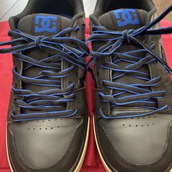 DC Skateboard Shoes Size 11 Pure XE Blue/Black Royal Plaid Mens  301722