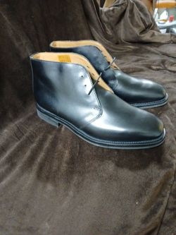 Sanders Black Leather Boots
