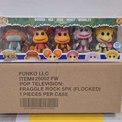 Fraggle Rock Boober Red Gobo Mokey Wembley FLOCKED LIMITED VAULTED Funko Pop 5pk